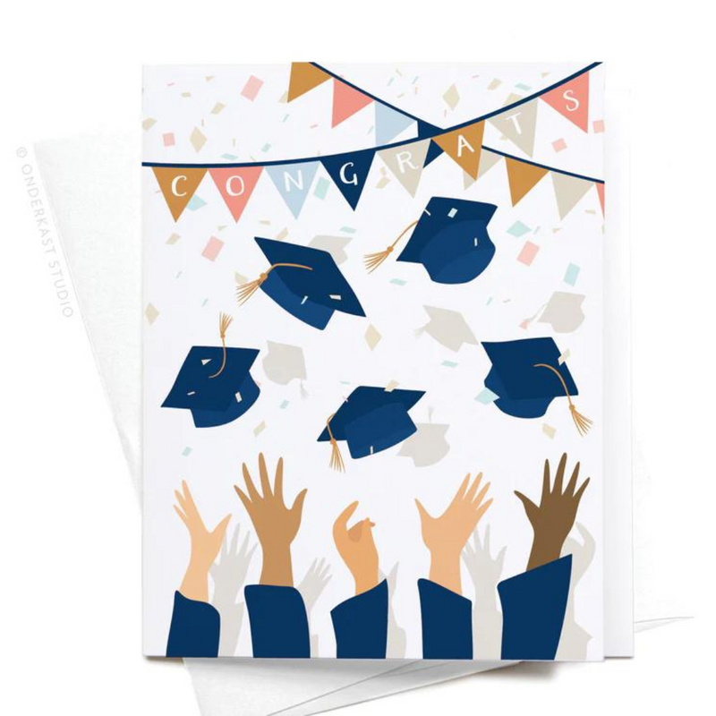 Congrats Graduation Caps Card