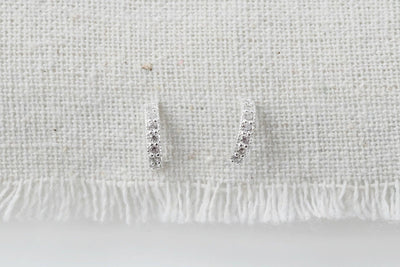 Crystal Half Hoop Earrings - Catalyst & Co