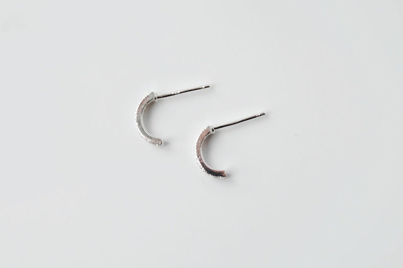 Crystal Half Hoop Earrings - Catalyst & Co