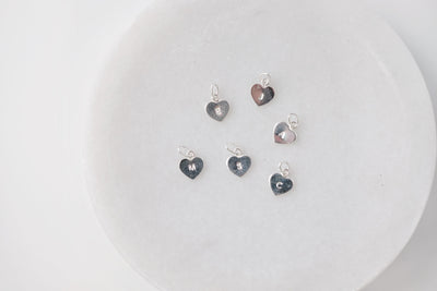 Customizable Stamped Tiny Heart Charm - Catalyst & Co