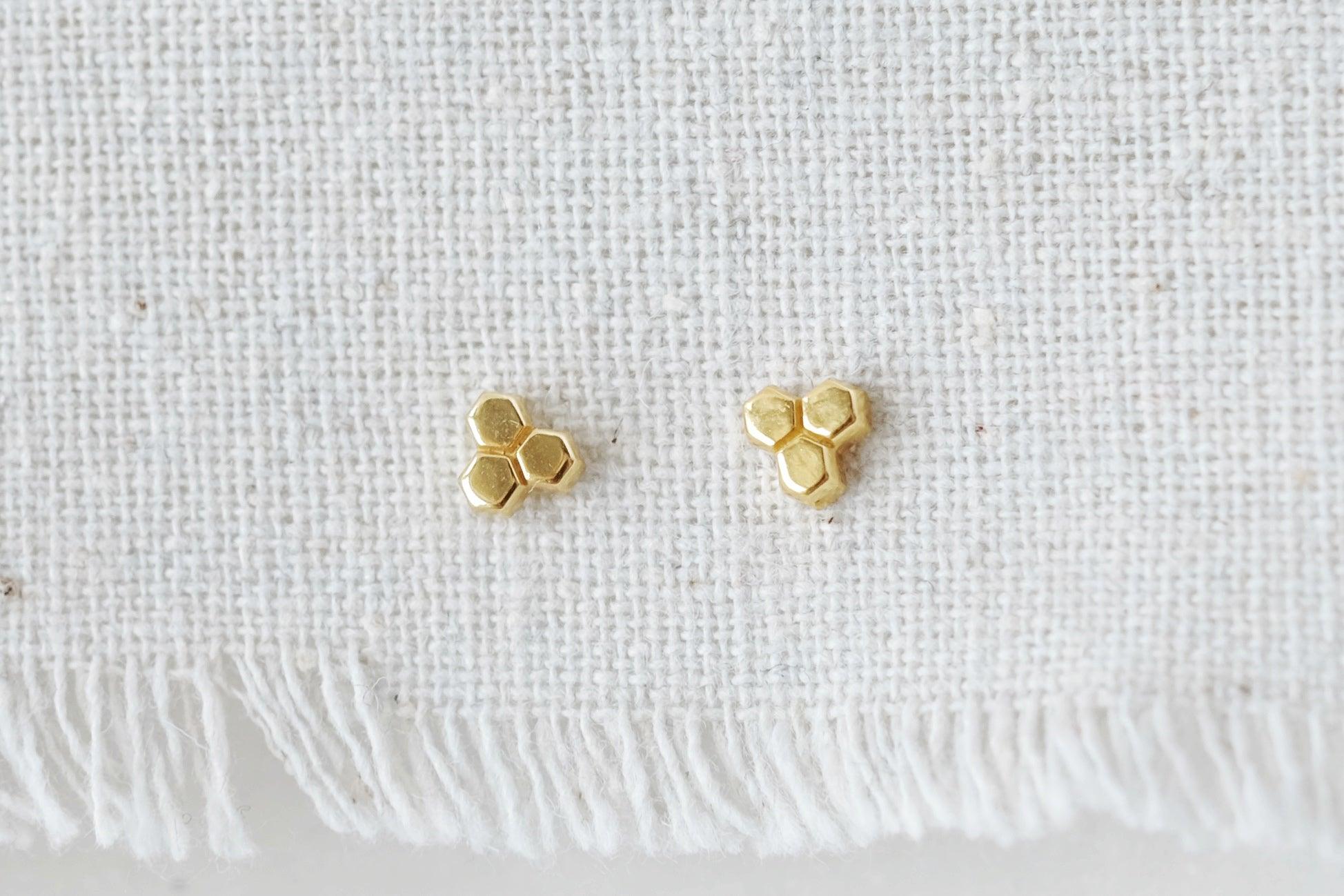 Gold Honeycomb Earrings - Catalyst & Co