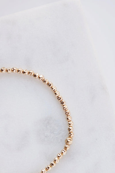 3mm Gold Filled Crinkle Ball Bracelet - Catalyst & Co