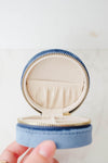 Sapphire Round Velvet Jewelry Case - Catalyst & Co