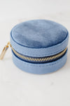 Sapphire Round Velvet Jewelry Case - Catalyst & Co