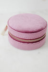 Rubellite Round Velvet Jewelry Case - Catalyst & Co