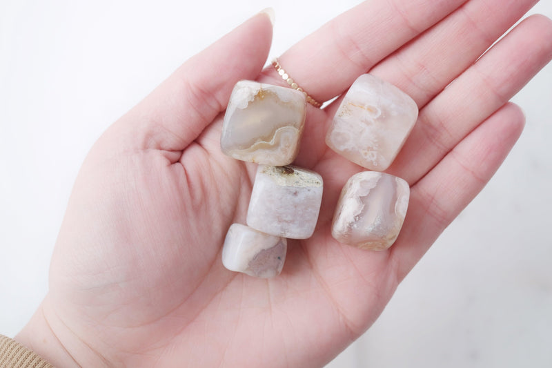 Flower Agate Cube - Catalyst & Co