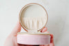 Rose Quartz Round Velvet Jewelry Case - Catalyst & Co
