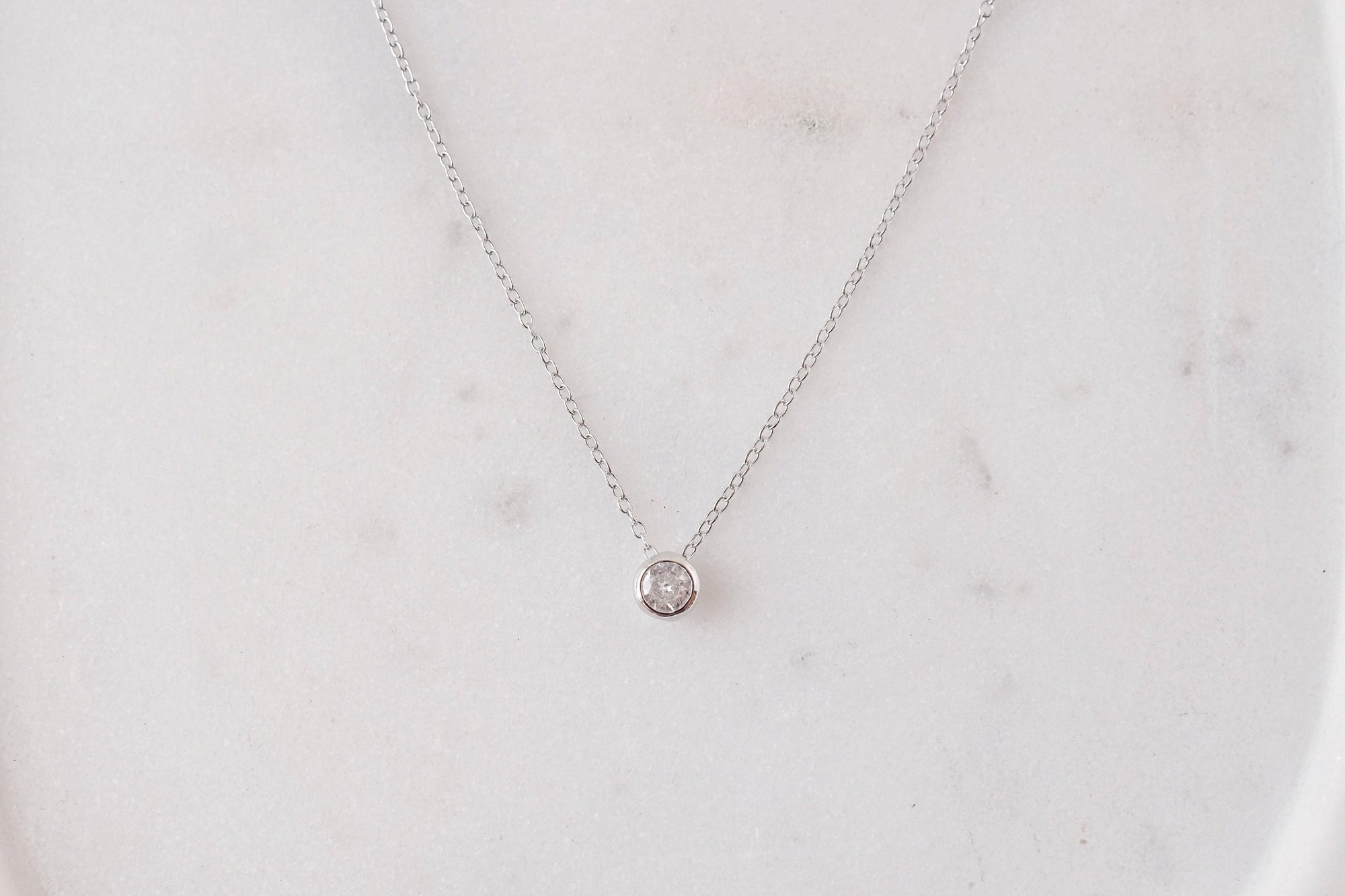 Silver Single Crystal Necklace - Catalyst & Co