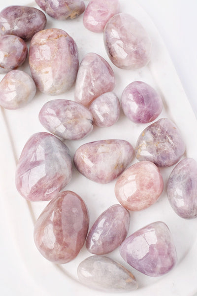 Purple Rose Quartz Organic Tumbled Stone - Catalyst & Co