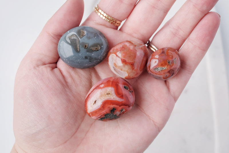 Red Banded Agate Tumbled Stone - Catalyst & Co