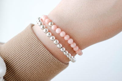 6mm Flamingo Jade Bracelet - Catalyst & Co