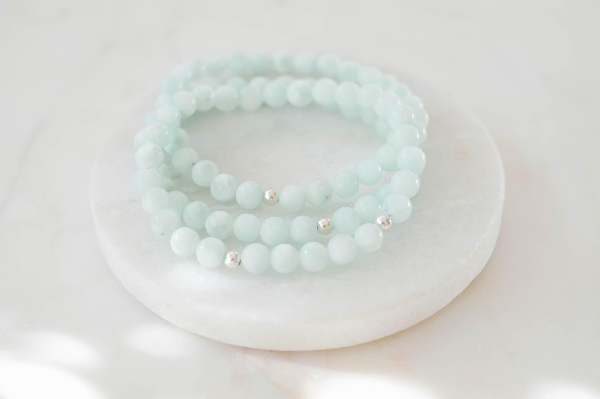 6mm Green Angelite Bracelet - Catalyst & Co