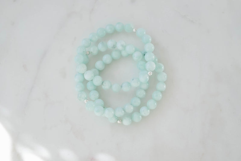 8mm Green Angelite Bracelet - Catalyst & Co