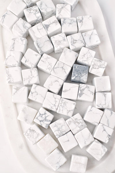 Howlite Cube - Catalyst & Co