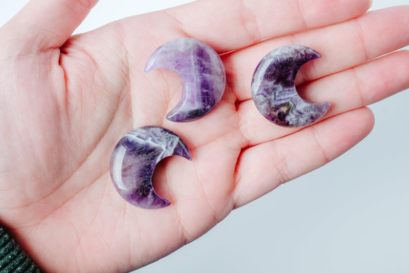 Dream Amethyst Tumbled Moon - Catalyst & Co