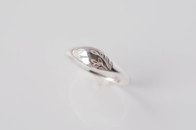 Silver Floral Dome Ring - Catalyst & Co