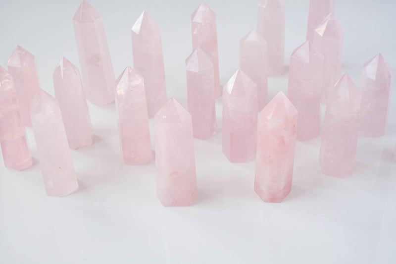 A-Grade Medium Rose Quartz Tower - Catalyst & Co