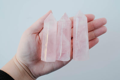 A-Grade Medium Rose Quartz Tower - Catalyst & Co