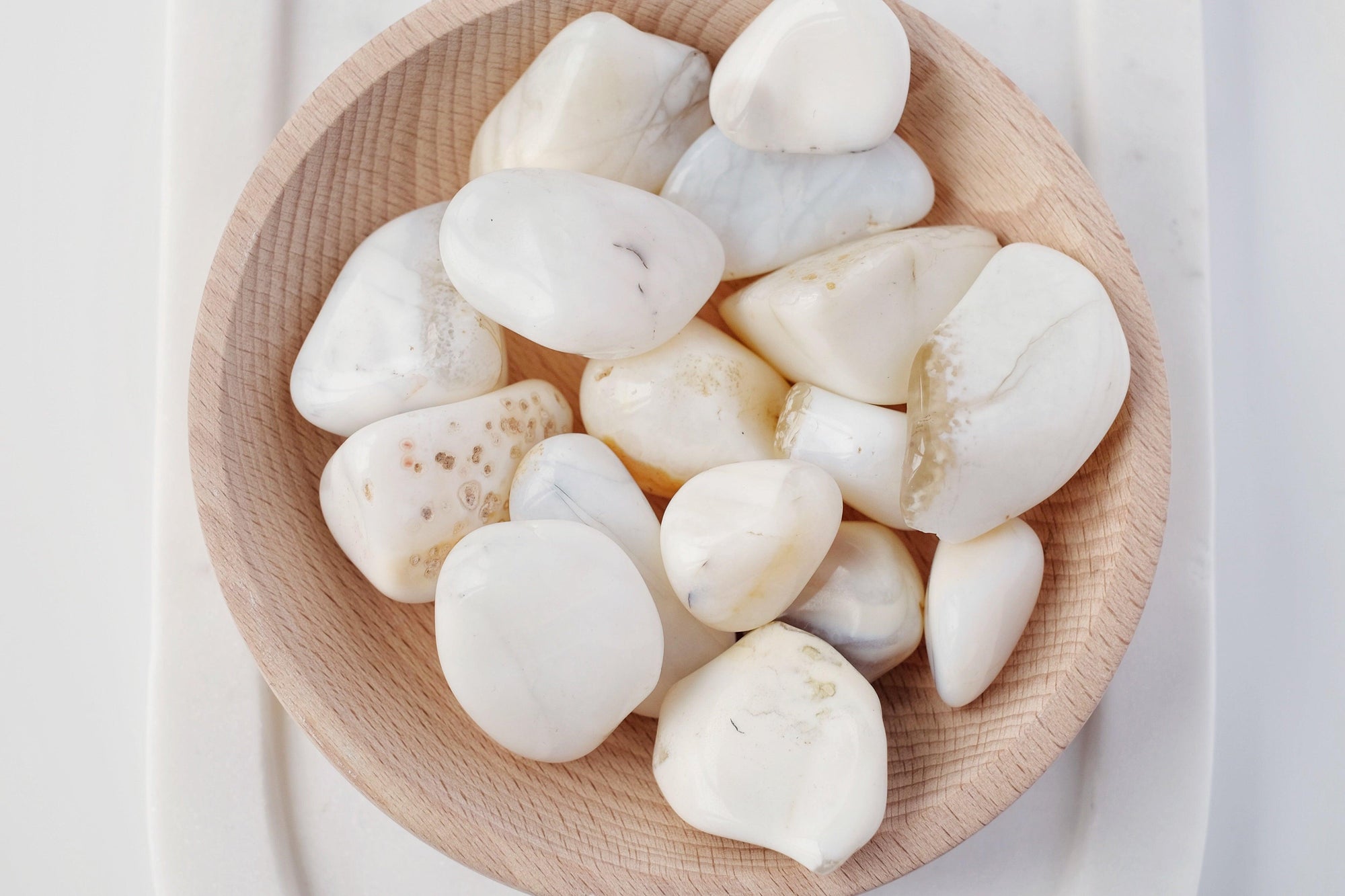 White Opal Tumbled Stone - Catalyst & Co