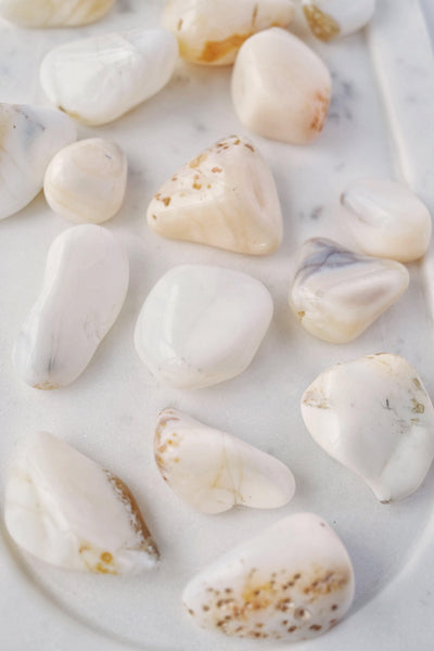 White Opal Tumbled Stone - Catalyst & Co