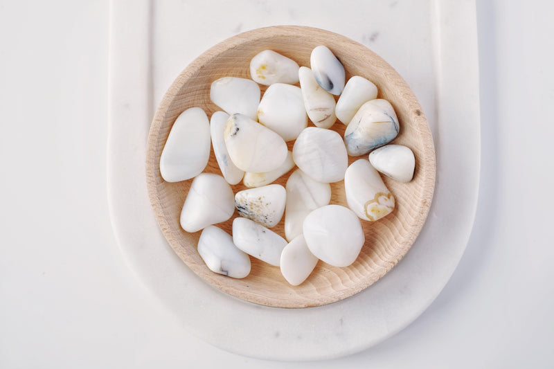 White Opal Tumbled Stone - Catalyst & Co