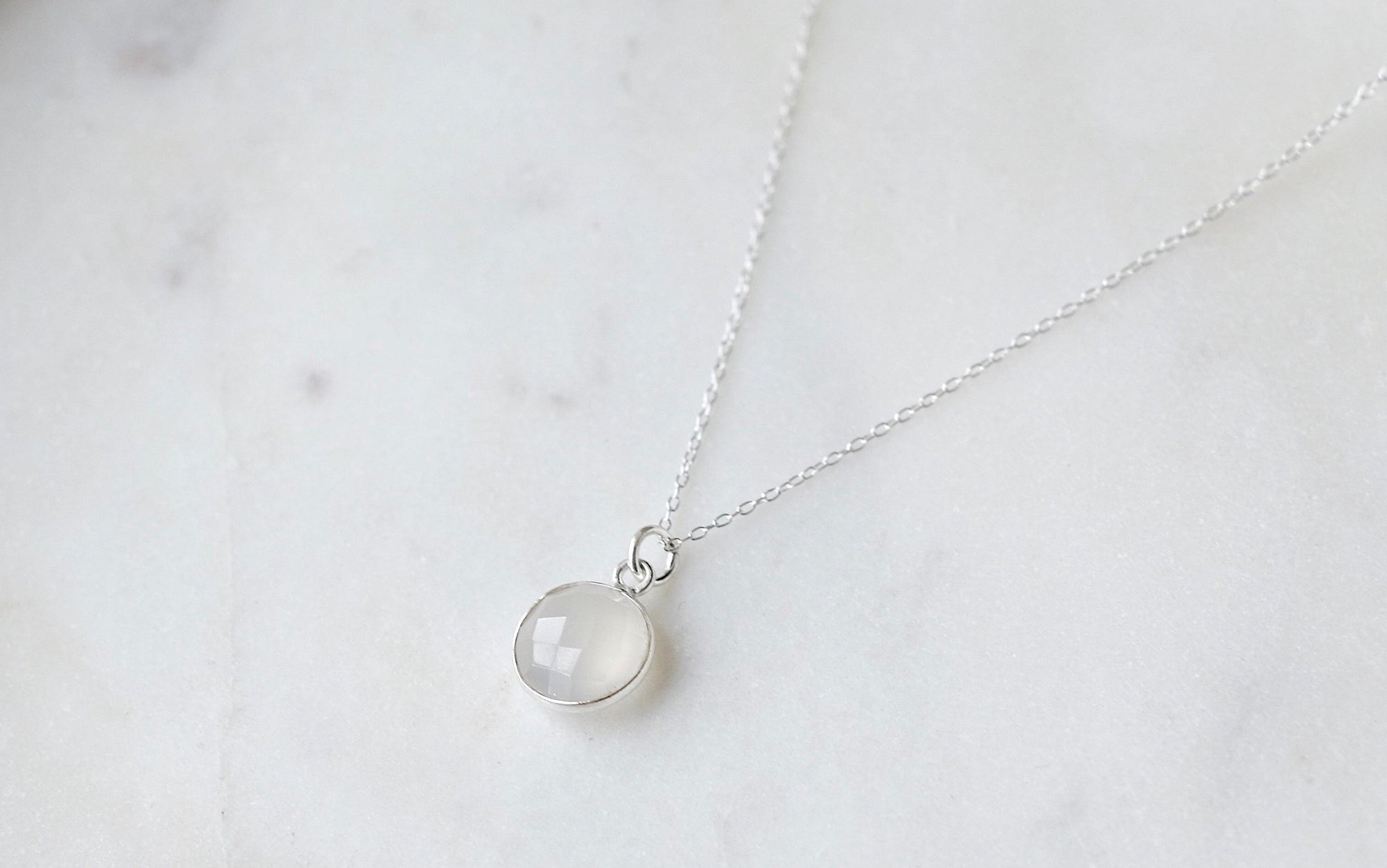White Chalcedony Drop Necklace - Catalyst & Co