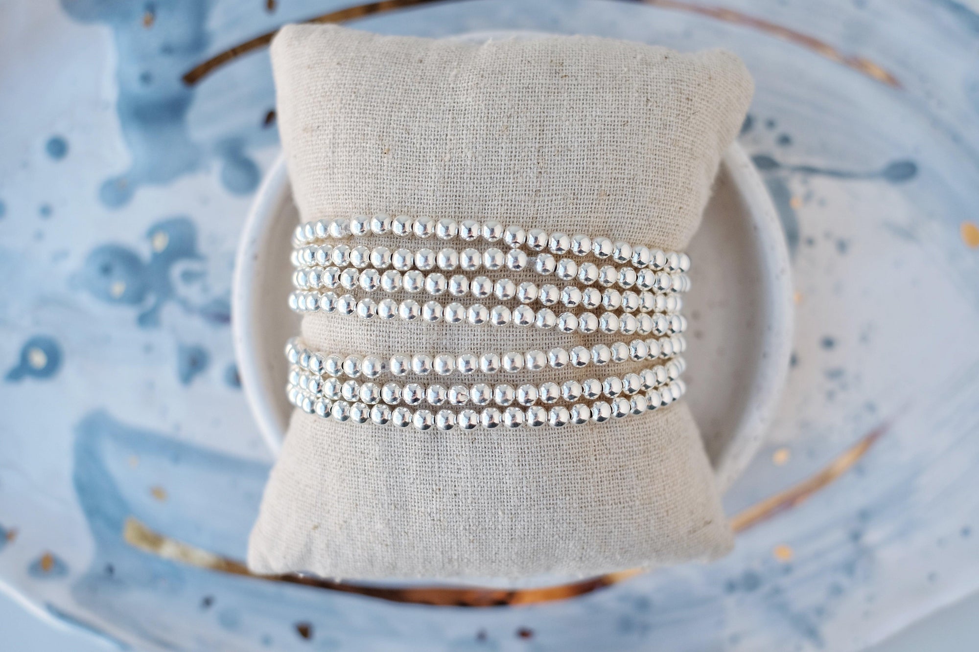 4mm Silver Ball Stretch Bracelet - Catalyst & Co