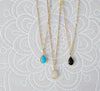 Gold Moonstone Drop Necklace - Catalyst & Co