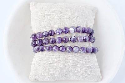 8mm Chevron Amethyst Bracelet - Catalyst & Co