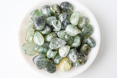 Dark Prehnite Tumbled Stone - Catalyst & Co