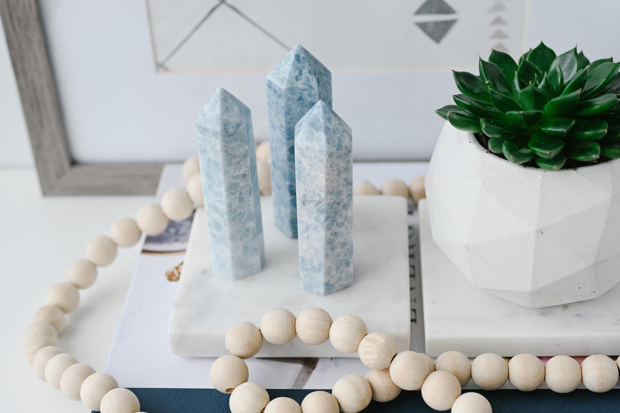 Blue Calcite Tower - Catalyst & Co