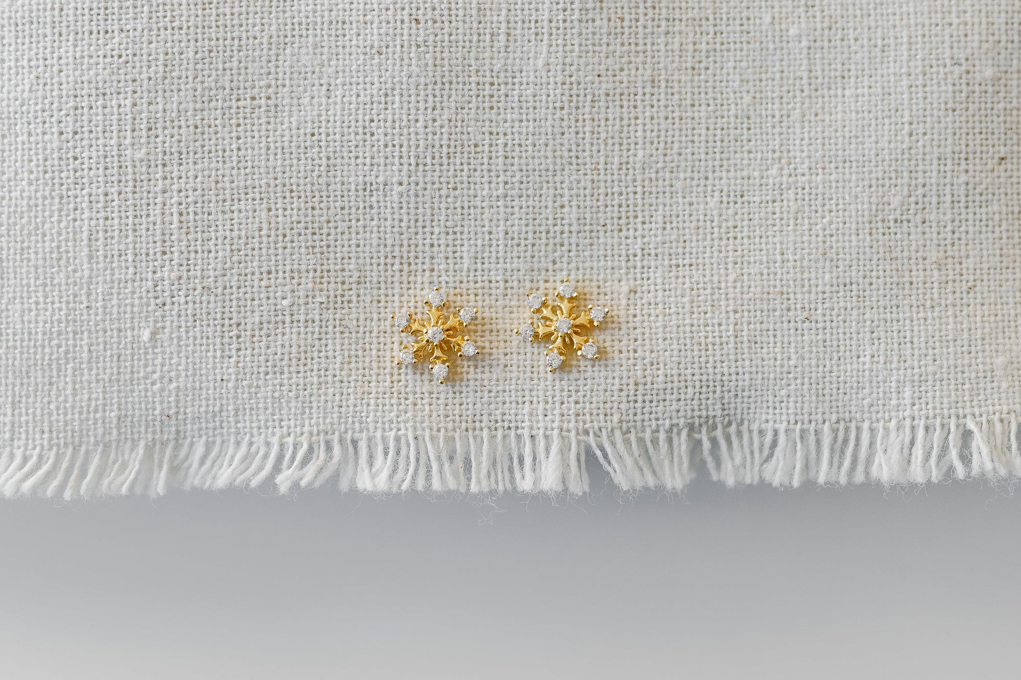 Gold Cz Snowflake Earrings - Catalyst & Co