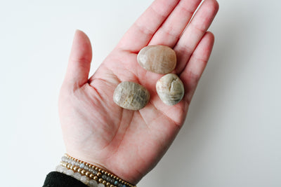 Moonstone + Sunstone Tumbled Stone - Catalyst & Co