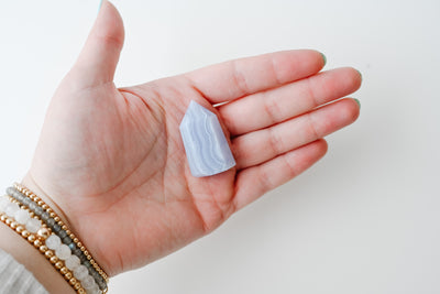 Itty Bitty Blue Lace Agate Tower