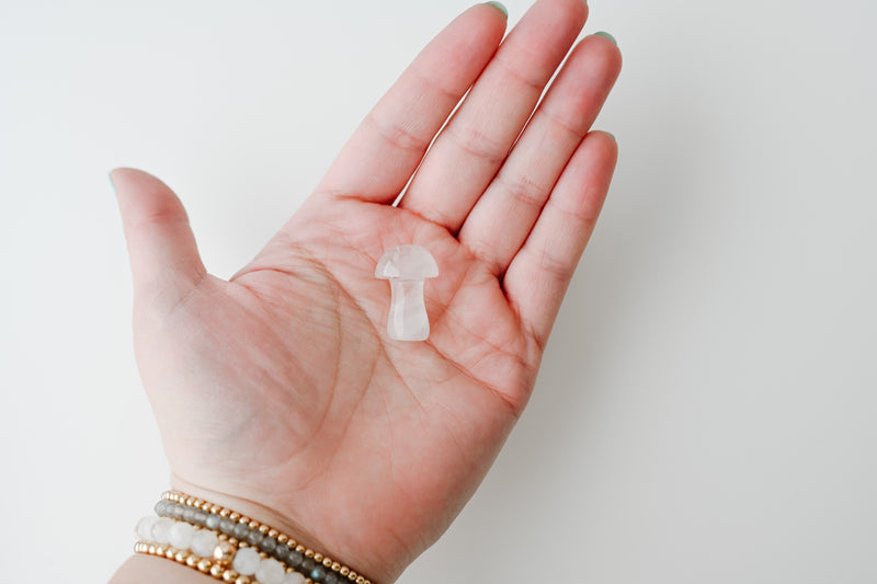 Mini Clear Quartz Mushroom