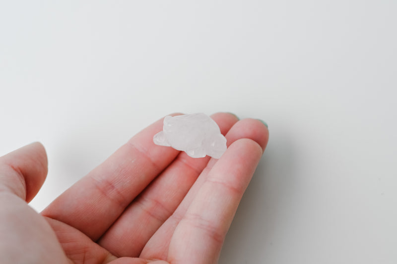 Mini Clear Quartz Frog