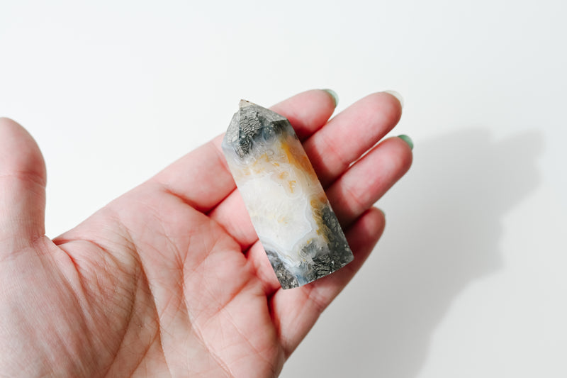 Small Agate with Pyrite Tower
