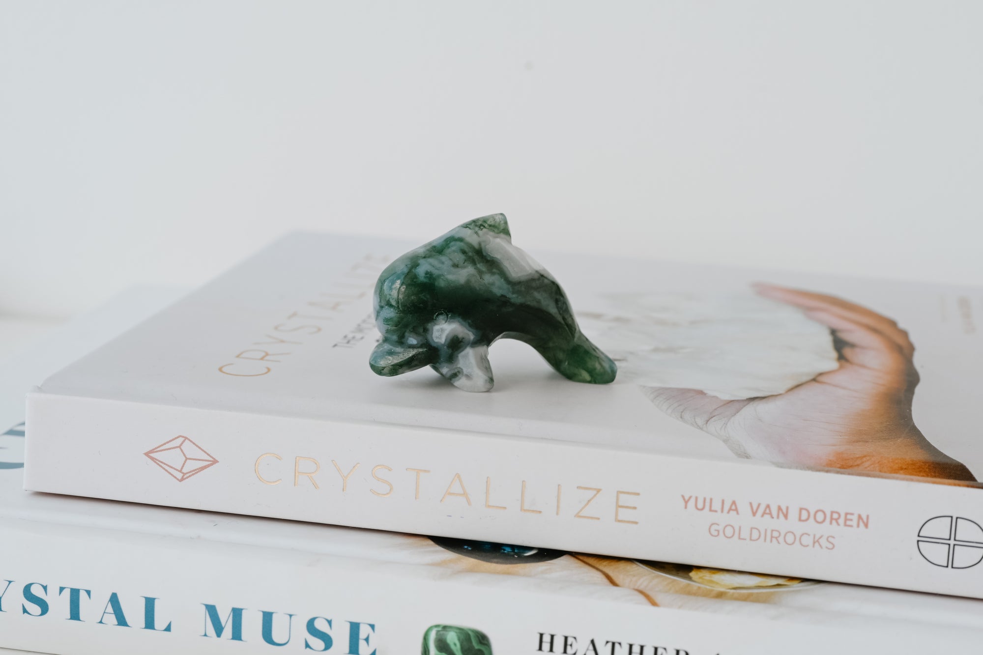 Moss Agate Dolphin