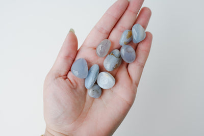 Blue Lace Agate Tumbled Stone