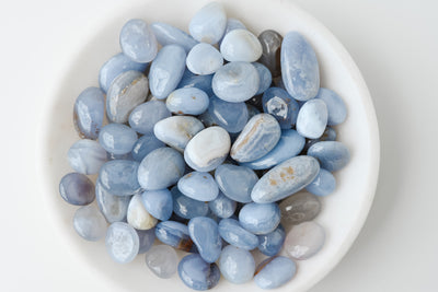Blue Lace Agate Tumbled Stone