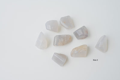 Blue Rose Quartz Geometric Tumbled Stone