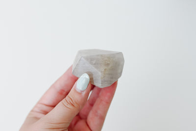 Blue Rose Quartz Geometric Tumbled Stone