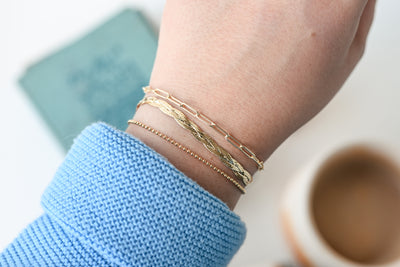 Gold Disco Dots Bracelet