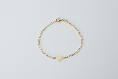 Gold Heart Connection Bracelet