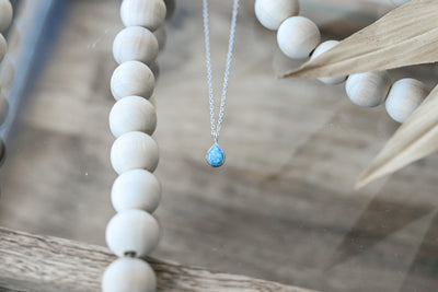 Azure Opal Tear Necklace