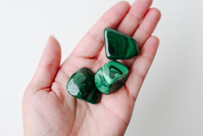 Malachite Tumbled Geometric Stone