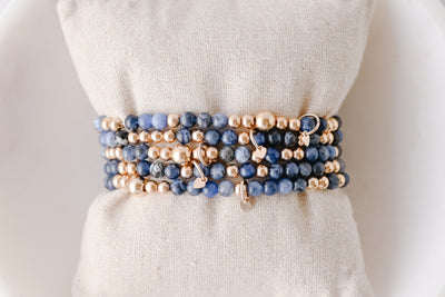 Sodalite Gold Serendipity Bracelet