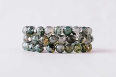 8mm Moss Agate Bracelet