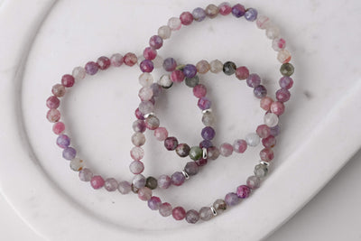 6mm Faceted Light Tourmaline Luxe Bracelet