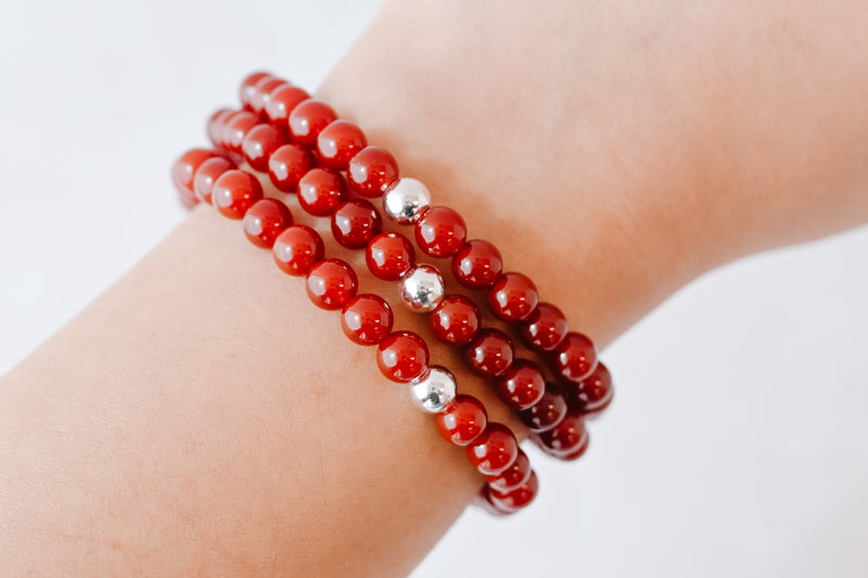 6mm Carnelian Bracelet